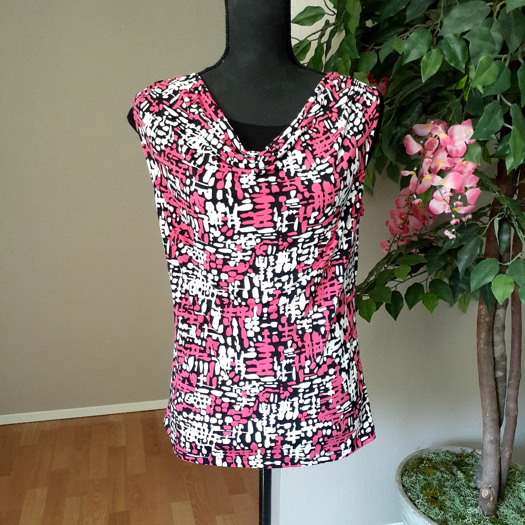 Lesuit Separates Cowl Neck Drape Front Tunic Top